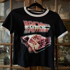 Black Back to the Future Graphic T-Shirt